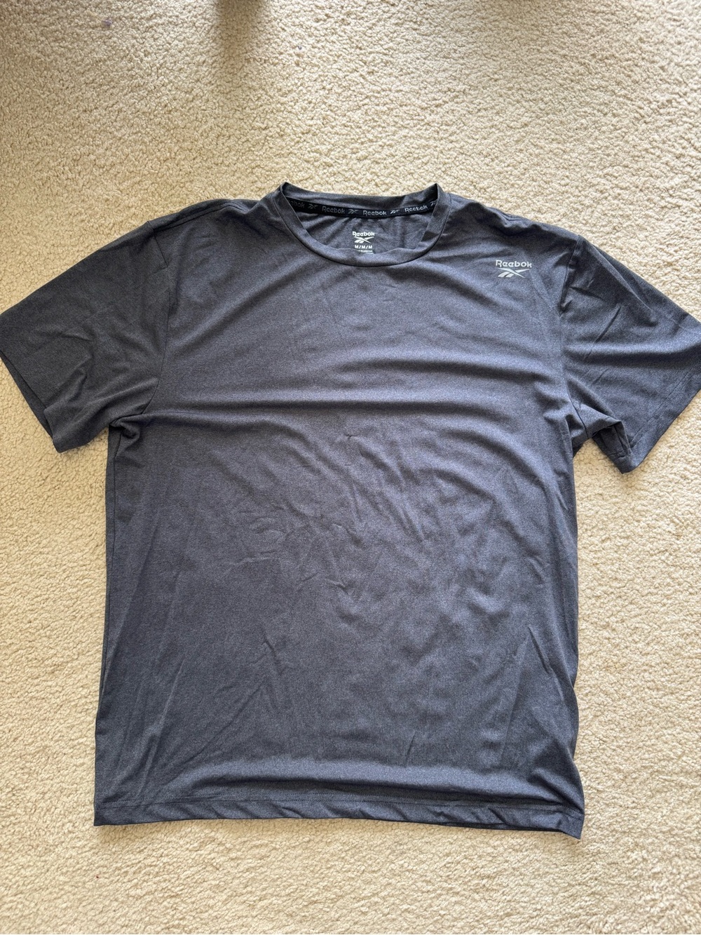 Reebok Men's Dark Gray Short Sleeve Athletic Tee